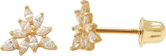 A&M 14K Gold Marquis CZ Cluster Stud Earrings in Yellow Gold at Nordstrom Rack