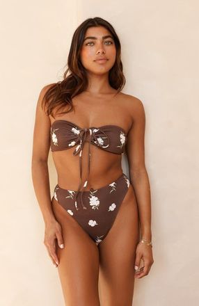 Dippin' Daisy's Swimwear Amalfi String Tie Bandeau Bikini Top in Enchanted at Nordstrom, Size X-Large