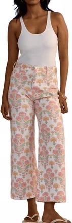 SZ Blockprints Disco Pants In Big Geranium Print