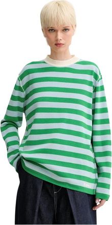 Sunnei Trui met ronde hals - Dames - Ronde hals truien - Groen - XS - Katoen - Truien & Vesten