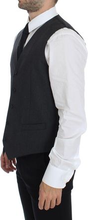 Dolce & Gabbana Wool Formal Dress Vest - Gray