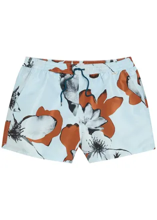 Paul Smith Floral-print Shell Swim Shorts - Turquoise - XL