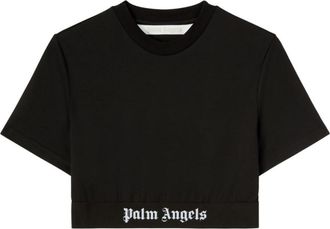 Palm Angels Black Logo Crew Neck T-Shirt