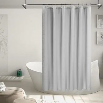 OEM Rideau De Douche - Motif Nid D Abeille - 183 X 183 Cm - 65 Polyester 35 Coton - Gris - 1 Unidad