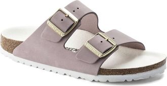 Birkenstock Womens Arizona Nubuck Leather Sandal In Lilac
