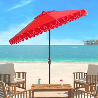 Safavieh Elegant Valance 11 Round Umbrella