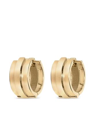 Azlee 18K yellow gold Staircase 3-Tier huggie earrings