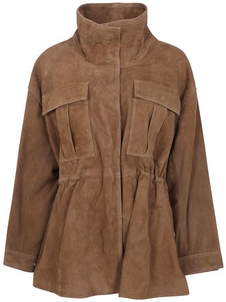 R&oacute;he Jacket Sculptural Suede Sage