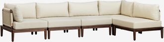 Sklum Sklum - Sof&aacute; Modular De Jard&iacute;n Rinconera De 5 Piezas En Acacia Giulia