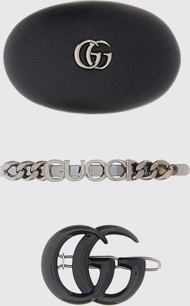 Gucci Set 3 fermagli Gucci in metallo e pelle
