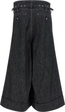 Junya Watanabe Womens Black Cotton Bermuda Shorts