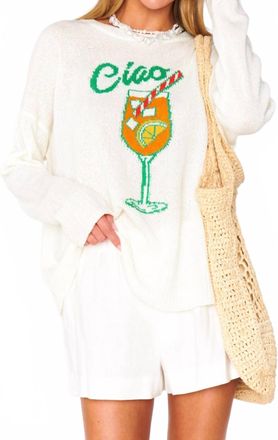 Show me your Mumu Woodsy Long Sleeves Sweater In Ciao Cocktail