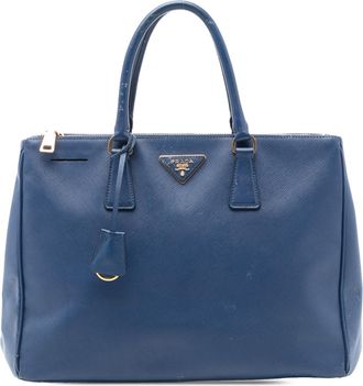 Prada Tweedehands Grote Saffiano Lux Galleria Double Zip Tote