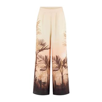 Guess Palm Beach Aop Wide Broeken - Dames - Wijde Broeken - Veelkleurig - S - Broeken