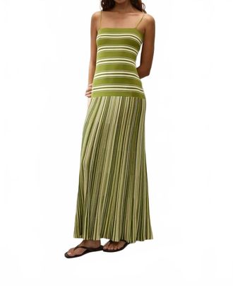 Faithfull The Brand Esenia Knit Maxi Dress In Ombre Stripe Macro Juniper