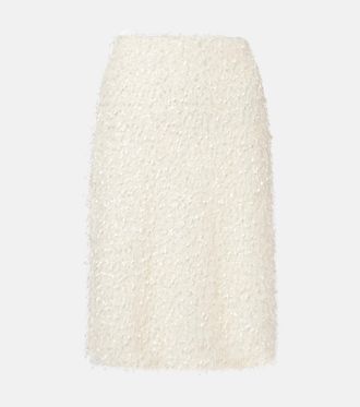 Vince Fringed midi skirt