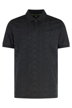 HUGO BOSS Black Textured Logo Polo