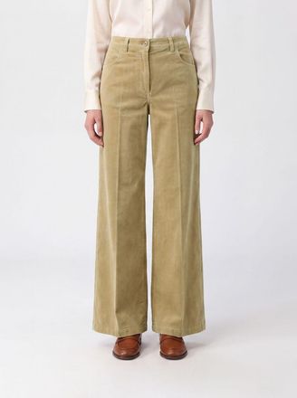 Aspesi Pantaloni wide leg a vita alta in velluto di cotone