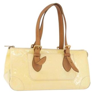 Louis Vuitton Pre-owned Shoulder Bags, female, Beige, Size: ONE SIZE Pre-owned Vintage Patent Leather Hand Bag