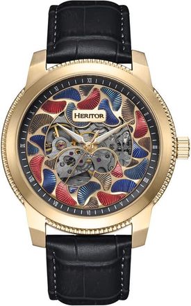 Heritor Emmanuel Automatic Gold Dial Mens Watch HERHS3703