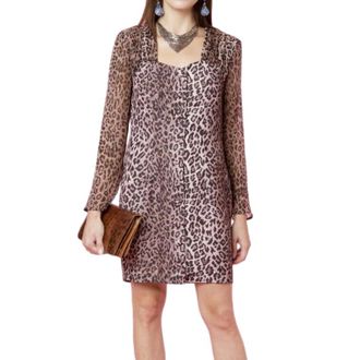 Rixo Julianne Leopard Print Button Down Dress Size M