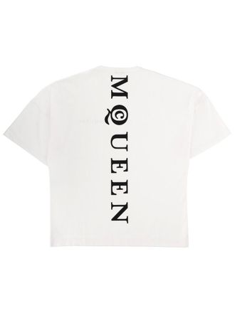 Alexander McQueen Logo Cotton T-Shirt - White