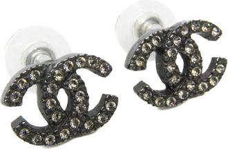 Chanel Coco Metal Stud Earrings (Pre-Owned)