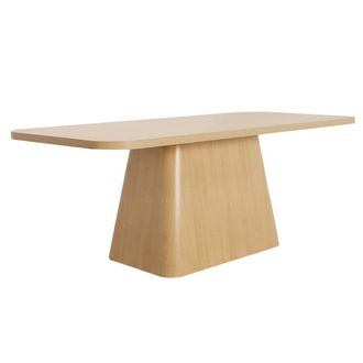 Oviala Mesa de comedor rectangular escandinava de 180 cm efecto madera clara
