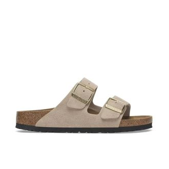 Birkenstock Arizona Narrow Fit - Dames - Sandalen - Beige - 40 EU - Leer - Schoenen