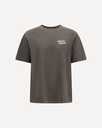 Maison Kitsun&eacute; Handwriting Comfort T-shirt in cotton jersey Male XL
