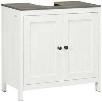 Kleankin Bathroom Sink Cabinet - Freestanding Under Sink Cabinet Adjustable Shelf | TJ Hughes