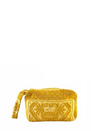 Le Daf Womens Pochette Slim Clutch Bag In Gold Foil