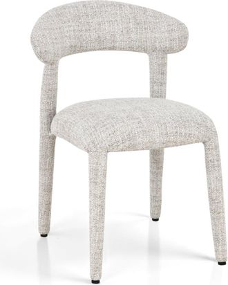 Oresteluchetta Set 2 sillas de tejido jaspeado beige 80x54x56 cm