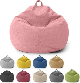 OEM Funda Rosa Para Puf Para Ni&ntilde;os Y Adultos - Funda Extra&iacute;ble Para Sal&oacute;n Y Oficina
