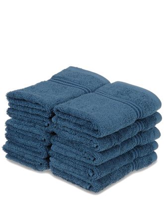 Superior Solid 10Pc Absorbent Face Egyptian Cotton Towel Set