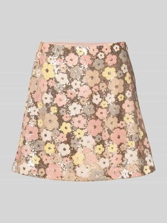 Vero Moda High Waist Minirock mit Pailletten Modell LALEA in Rosa, Gr&ouml;&szlig;e 38