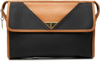 Saint Laurent Pre-owned Saint Laurent Leather Trimmed Coated Canvas Clutch Ladies 8VC22LC4BA0H2RHX