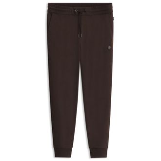 BOSS Cotton-blend track pants with Double B monogram badge