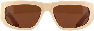 Jacquemus Square Full Rim Sunglasses - Ivory