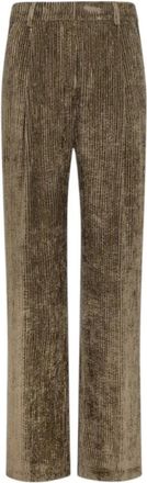 Momoni Blake Broek - Dames - Straight fit broeken - Bruin - L - Polyester - Broeken