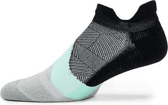 Feetures Elite Light Cushion Tab Quarter Length Socks Shoes Mint Chip : XL (US Mens Shoe 12.5-15.5), Nylon/Polyester/Spandex