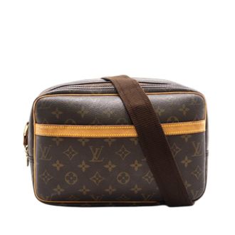 Louis Vuitton Brown Coated Canvas Leather Shoulder Bag (Pre-Owned)