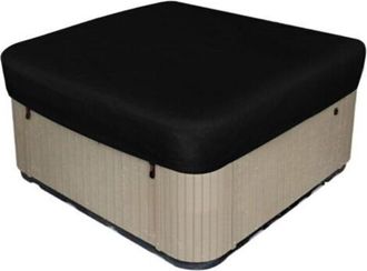 OEM Housse De Spa - Oxford 210d Impermeable - Protection Uv Et Intemp&eacute;ries - Pour Jacuzzi Carr&eacute; Ext&eacute;rieur - 218 X 218 X 30 Cm - Noir