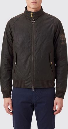 Barbour Giubbotto bomber in cotone cerato con collo alto e polsini elasticizzati