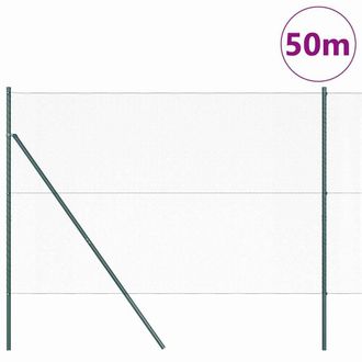 Berkfield Home Hexagon Fence Green 1.6x50 m Steel