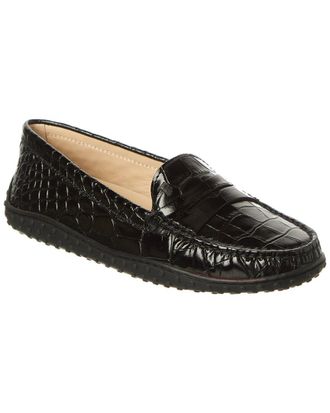 Tod's TodS Croc-Embossed Leather Loafer