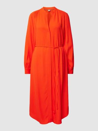 HUGO BOSS Tunikakleid aus Viskose mit Bindeg&uuml;rtel Modell Dibanorah in Rot, Gr&ouml;&szlig;e 40