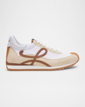 Loewe Flow Runner Suede and Leather Sneakers