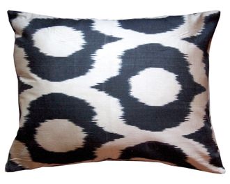Les-Ottomans Silk Ikat Cushion