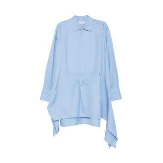 J.W.Anderson Abito chemisier con nodo laterale - - Dresses - Donna - Blu - M